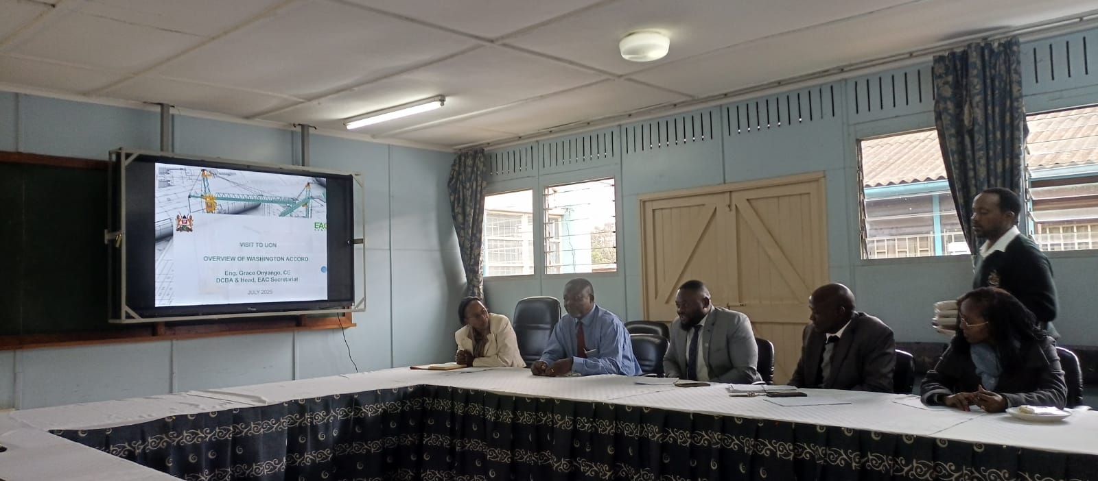 A picture of the meeting. 